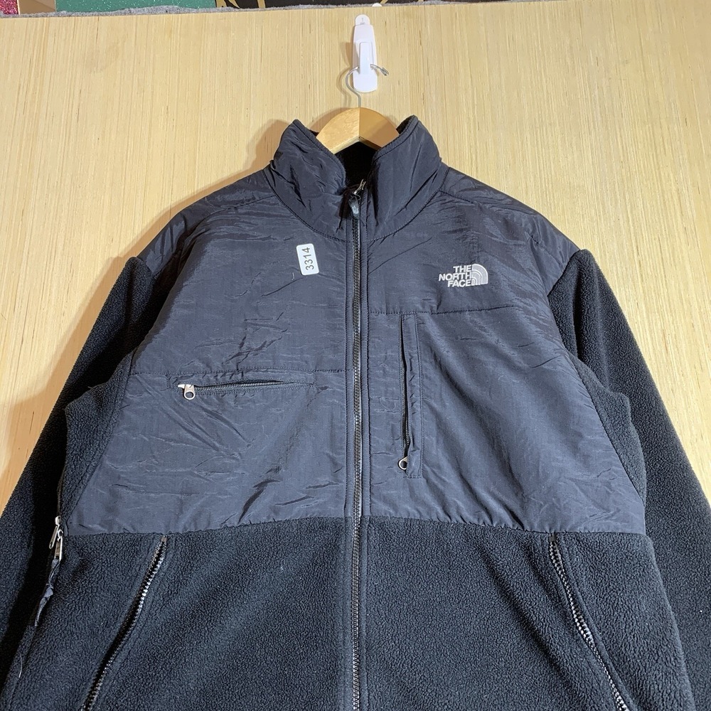 Vintage The North Face Sweater Large Black Long Sleeve Men's Zip Up Denali - Picture 6 of 15